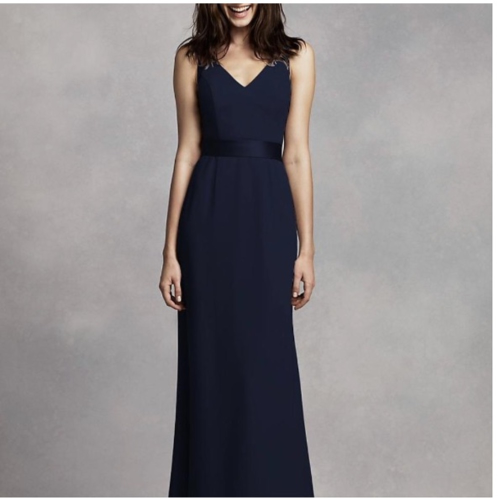 White by Vera Wang Navy Blue Bridesmaid Dress